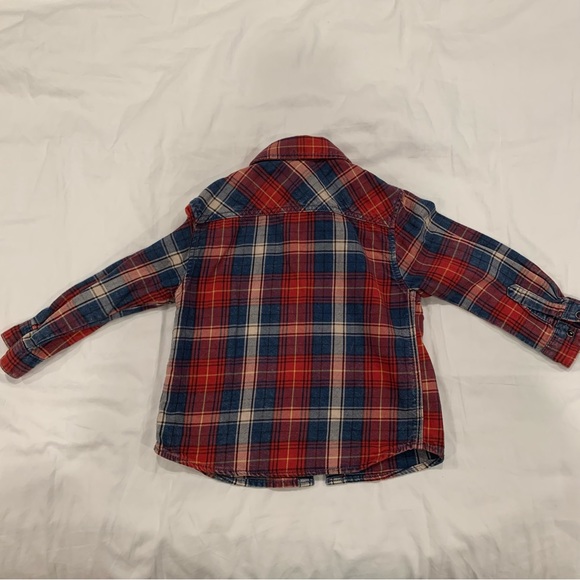 Zara Baby Boy Checkered Button Down Shirt - 18-24 Months - Picture 3 of 5